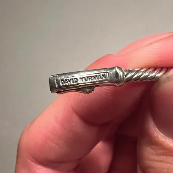 David Yurman .925 Silver and Pearl Metro Station Bracelet - Picture 4 of 10